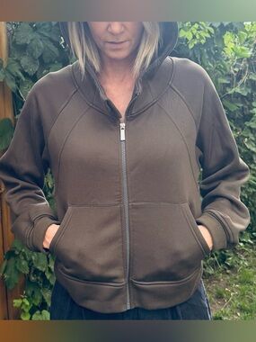 Olive Zip-Up Hoodie